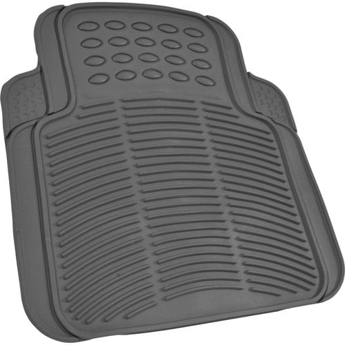 Gray Heavy Duty 4pc Front /& Rear Rubber Mats All Weather Protection BDK Custom Auto Crews Universal Car Truck SUV