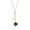 Black, variant on Lavari Jewelers Flora Women's Mother of Pearl Double Flower Pendant Necklace in Rose Gold Sterling Silver with Cubic Zirconia - 16- 18 Inch Adjustable Cable Chain