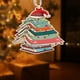 thumbnail image 4 of xihome Adorno navideño plano 2D de acrlico con forma de estantera y rbol de Navidad, con asa para colgar - Diseño de libros apilados, decoracin navideña para rboles, ventanas y puertas, 4 of 6