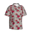 thumbnail image 2 of Haiem Rose Flowers Printed Hawaiian Shirt for Men - Men’s Casual Beach Summer Shirts - Stretch Fabric with Modern Fit-Medium, 2 of 9