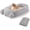 Grey, variant on Homhougo 71" L Human Dog Bed with Blanket, 2 Side Storage Pockets and Portable Handle, Removable Cover, High-Density Foam Human Size Dog Bed for Adult, Black