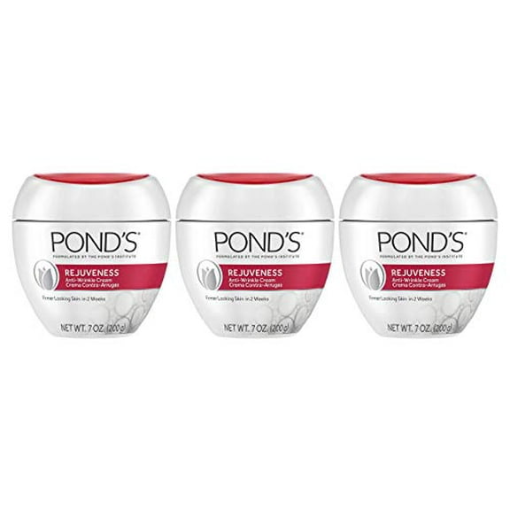 Ponds Rejuveness Anti-Wrinkle Cream 7 Ounce Jar (Pack of 3)