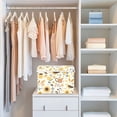 thumbnail image 4 of Yayeee Collapsible Cube Storage Bin with Lid Fabric Closet Decorative Basket with Handles, Beige Birds Floral, 4 of 7