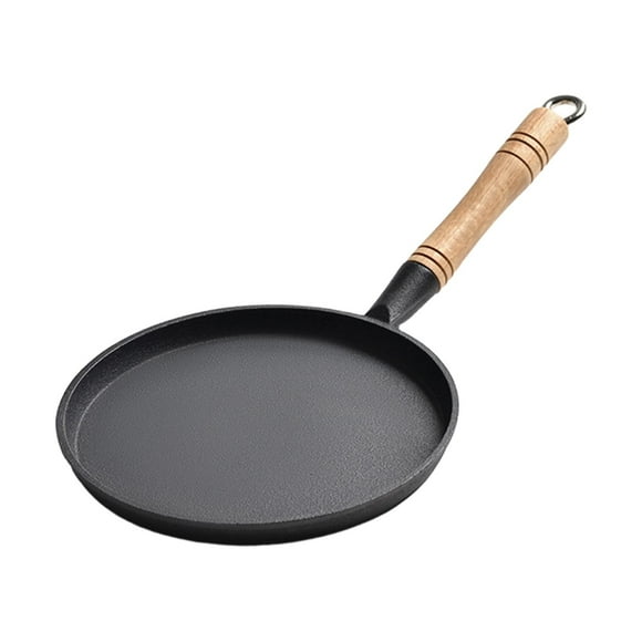 Sartén antiadherente redonda multiusos para crepes y panqueques de calibre grueso de hierro fundido 22cm