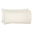 thumbnail image 4 of VHC Brands Burlap Natural Solid Color Cotton Farmhouse Bedding King Pillow Case Set of 2, Antique White, 4 of 6