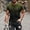 Army Green, variant on Mens Muscle Fit T-Shirt Streetwear Graphic Tee Dark Gray Gradient Drip Print Casual Short Sleeve Stretch Fabric Crewneck M-5XL,Size 3XL