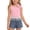 Pink, variant on Toddler Girls Outfit Sets Cute Bow Tank and Raw-Edge Denim Shorts Casual Clothes 2-Piece Pink Size 7-8