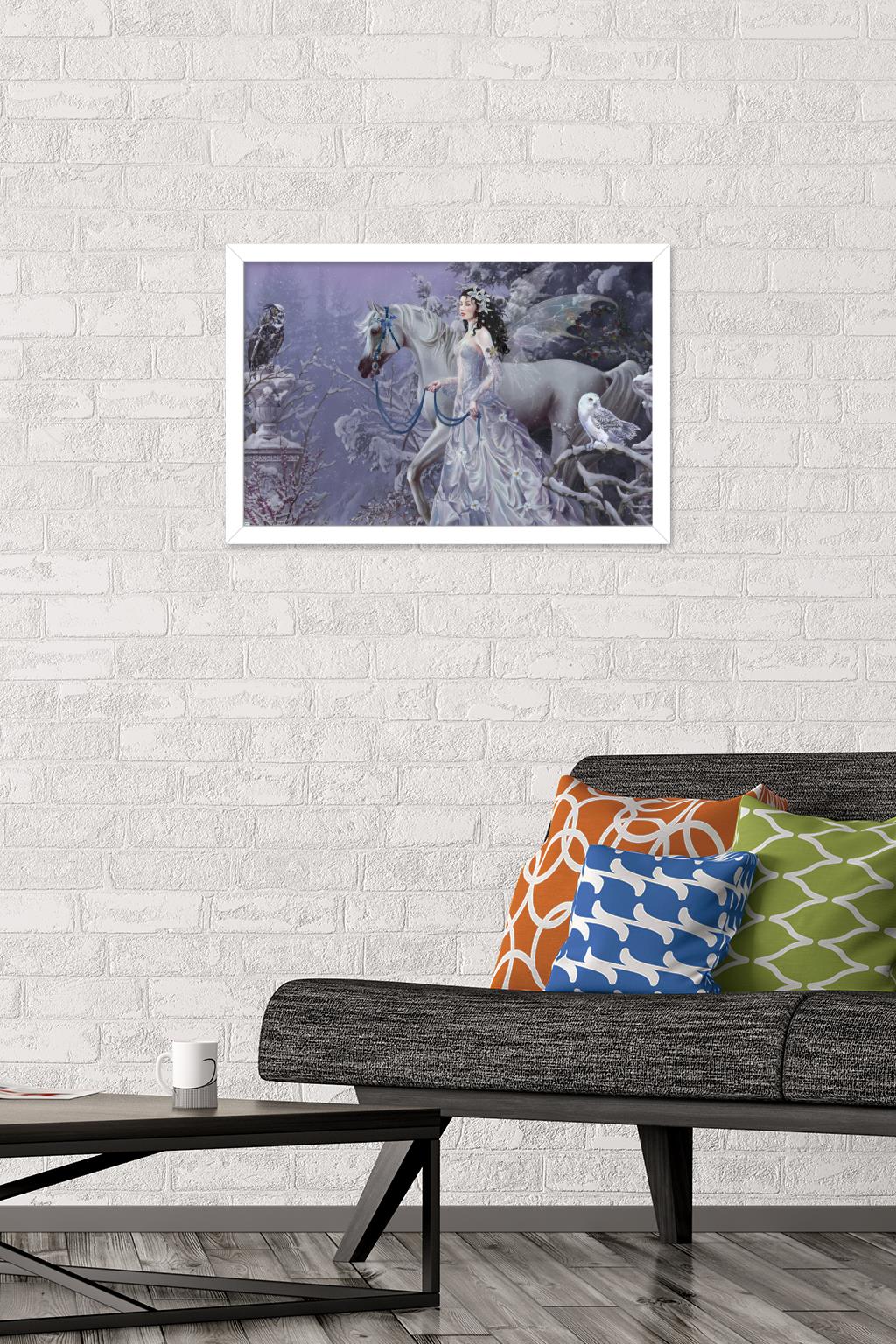 Nene Thomas - Winter Wings Wall Poster, 14.725" x 22.375", Framed