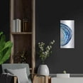 thumbnail image 4 of Luxe Metal Art 'Blue Vortex II' by Grace Popp Metal Wall Art, 12"x24", 4 of 9