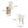 thumbnail image 6 of LNC 4.7-in W 1-Light Gold and White Fabric Modern/Contemporary LED Wall Sconce,12"H, 6 of 15