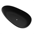 thumbnail image 6 of Rainlex 67" Freestanding Soaking Solid Surface Bathtub in Black, 6 of 12