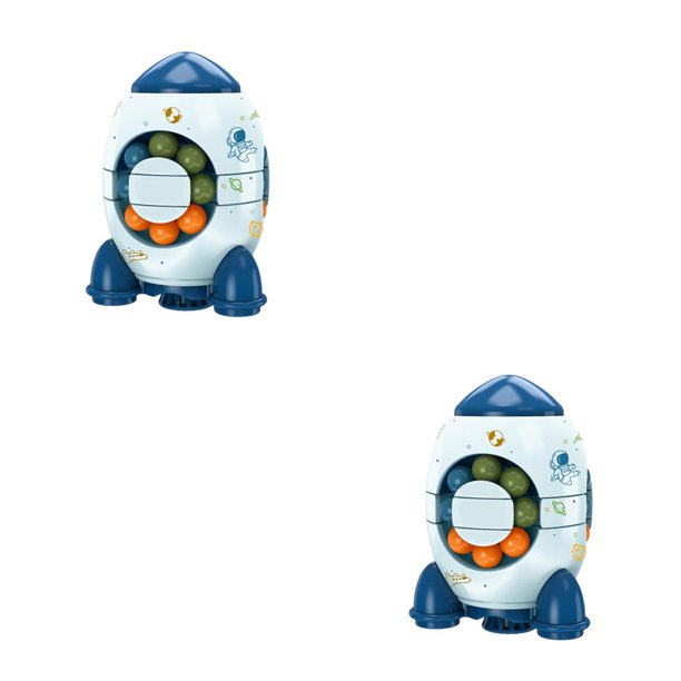Tholdsy Cubo giratorio de cuentas pequeñas para aliviar el estrés, frijoles giratorios, juegos de inteligencia de viaje de doble cara para Azul 2piezas