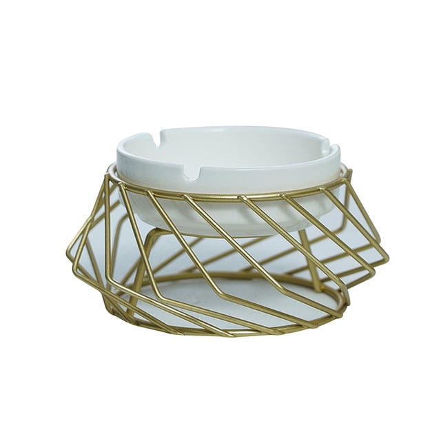 ZAXARRA Ceramic Ashtray Hollow Out Ash Tray Ascherbecher Desktop Decor