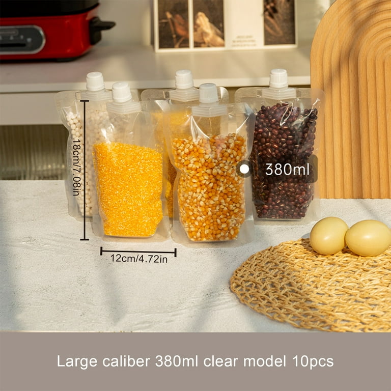 Grain Moisture-proof Sealed Bag, Transparent Grain Storage Suction Bags,  Resealable Airtight Smell Proof Packaging Baggies, Stand Up Food Storage