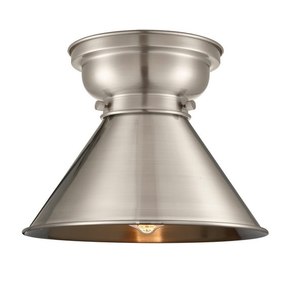 Innovations 623-1F-SN-M10-SN-LED Briarcliff 1 Light 10 inch Flush Mount, Brushed Satin Nickel