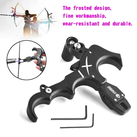 Compound Bow Release Aids 3/4 Finger Thumb Trigger Caliper Interchangeable Grip