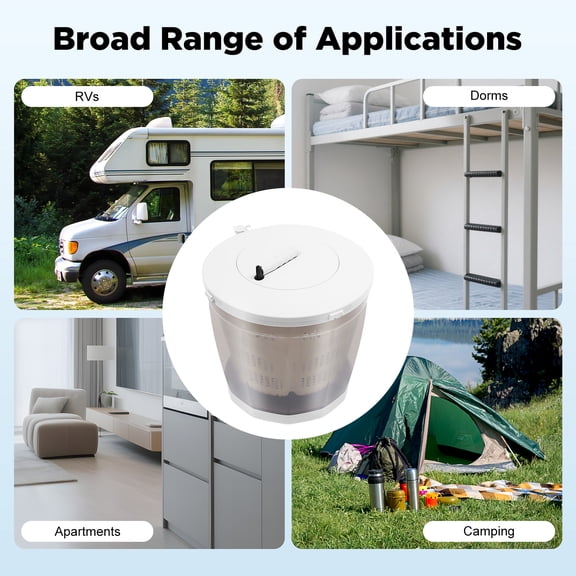 2 in 1 Compact Washer Spin Dryer, Hand Washer Non-Electric Washing Machine used in RVs, Camping, Apartments, And Dorms