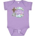 thumbnail image 3 of Inktastic Easter He Has Risen with Cross and Flowers Boys or Girls Baby Bodysuit, 3 of 5