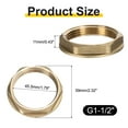 thumbnail image 2 of 2 Pack Brass Lock Nuts Pipe Fitting, G1-1/2" Female Hex Locknut with Washer, 2 of 6