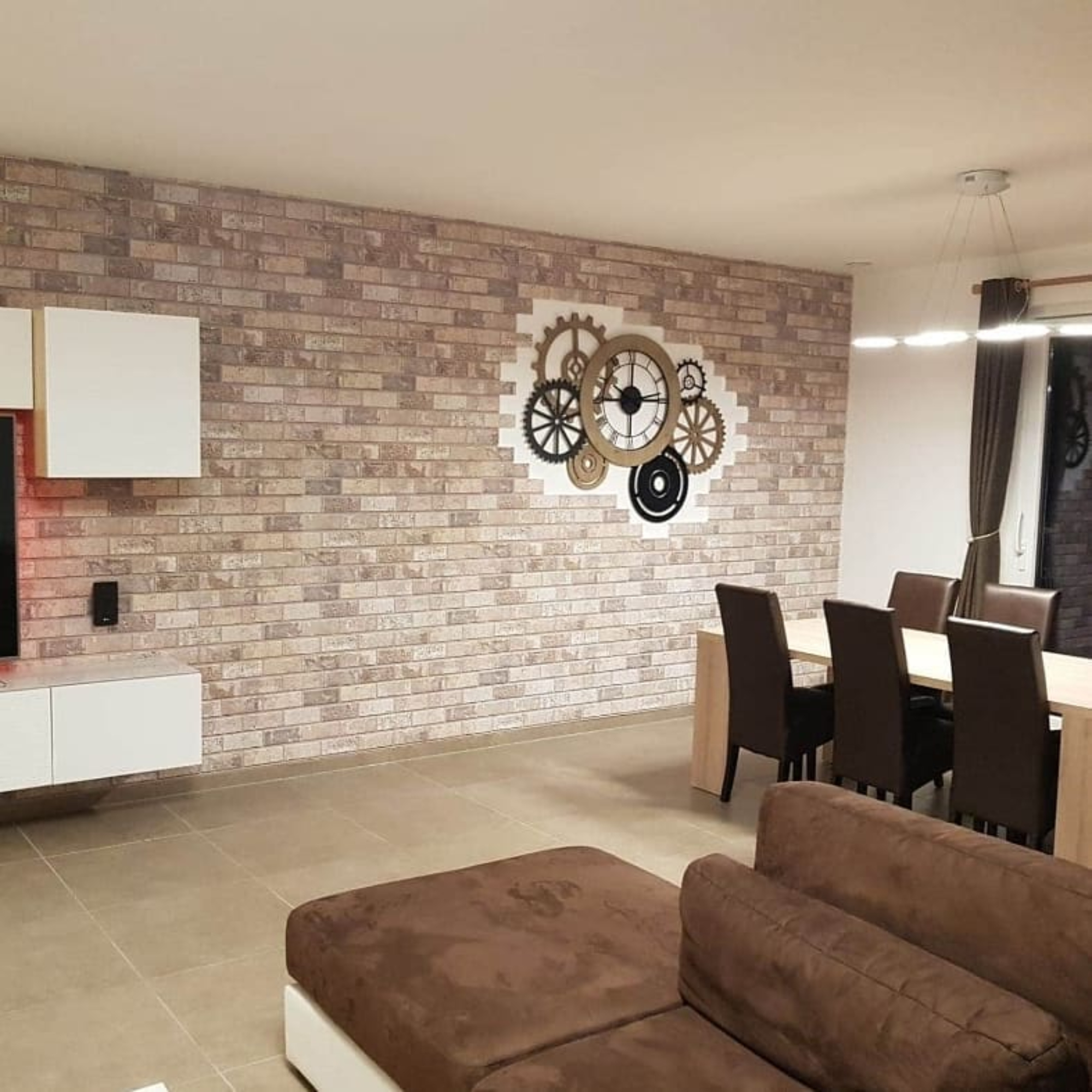 Dundee Deco 3D Wall Panels Brick Effect - Cladding Red Brown Grey Stone ...