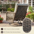 thumbnail image 3 of AECOJOY 2-Piece Rattan Patio Conversation Set with 2 High-Back Swivel Rocking Chairs, Dark Gray, 3 of 5