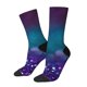 thumbnail image 1 of Fotbe Purple and Green Glitter Calcetas Largas con Estampado para Hombre y Mujer – Calcetas de Compresión Transpirables y Elásticas, Viajar y Uso Diario Talla 5-11, 1 of 6
