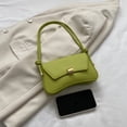 thumbnail image 3 of Bolsa De Hombro Bolso bandolera con hebilla de bloqueo de metal con personalidad elegante para mujer (verde) Ehuebsd Para Estrenar, 3 of 6
