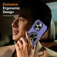 thumbnail image 6 of Dteck Rugged Protective Case for iPhone 16E 2025 with Kickstand, Shockproof Anti-Scratch PC+TPU Back Cover, Magnetic Car Mount Compatible, Anti-Fingerprint Non-Slip Grip, Violet, 6 of 7