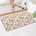 thumbnail image 4 of Beige Cow Flower Pattern Bathroom Rugs Mat,Non Slip Microfiber Bathroom Rug,Rubber Backing,Soft Bathroom Mats for Bathroom Floor,Tub and Shower,17x30in(43x75cm), 4 of 5