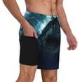 thumbnail image 2 of Fuzoiu Undersea Shark Print Men's Swim Shorts,Quick-Dry Double-Layer Swim Trunks,Board Trunks,Beach Shorts Swimwear Bathing Suits-Large, 2 of 6