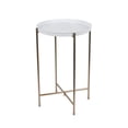thumbnail image 2 of Mainstays White Brass Metal Round Glam Plant Stand, 2 of 8