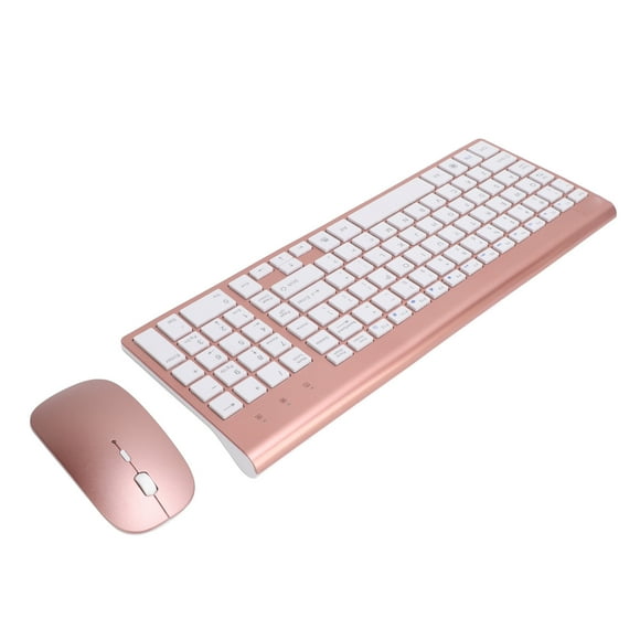 Cordless Keyboard and Mouse Combo, 102 Keys 2.4G Ergonomic Keyboard Mouse with USB Adapter, Quiet Click for Computer / Laptop / / Mac