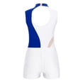 thumbnail image 6 of Alvivi Gymnastics Leotards for Girls Sleeveless Color Block Dance Bodysuit and Shorts Bottoms Blue&White 6, 6 of 7