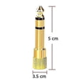 thumbnail image 3 of 6.35mm 1/4 Inch Male To 3.5mm 1/8 Inch Female Stereo Headphone Adapter Audio Jack Plug Gold Plated For Speaker Headphone Guitar Digital Piano Amp, 3 of 4