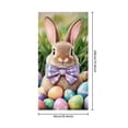 thumbnail image 3 of YWIYIUD 1PC Happy Easter Door Cover Easter Decorations, 71x35 Inch Easter Rabbit Eggs Door Banner Welcome Easter Banner Spring Theme Rabbit Door for Front Door Wall Indoor Outdoor Home Decor, 3 of 7