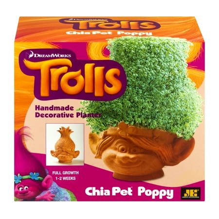 As Seen on TV - Chia Pet "Poppy" Trolls - Handmade Decorative Planter