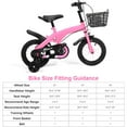 thumbnail image 4 of Eotvia 12 inch Kids Bike with Training Wheels, Children Bike with Handlebar, Kids Bicycle for Boys Girls Toddlers Ages 1 to 5, 2-in-1Pink Toddler Bike, 4 of 10
