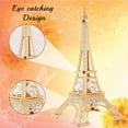 thumbnail image 3 of Matashi Home Decorative Tabletop Showpiece 24K Gold Plated Crystal Studded Eiffel Tower Ornament, 3 of 7