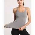 thumbnail image 2 of Alove Women's Racer Back Stretchy Tank Top With Shelf Bra Square Back Yoga Workout Tank Top, 2 of 6