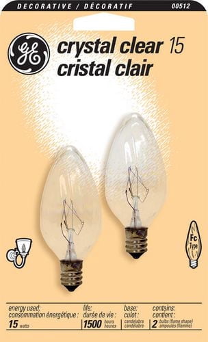 GE Decorative 15W Bulb 2pk