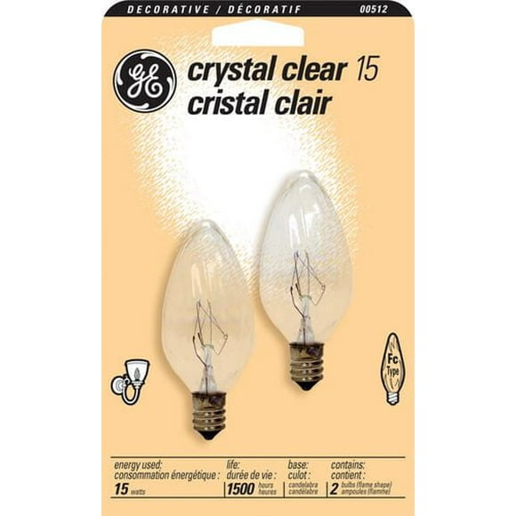 GE Decorative 15W Bulb 2pk
