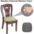 thumbnail image 3 of FFIY Chair Cushion with Ties for Dining Chairs - Memory Foam Non Slip Kitchen Chair Pad and Dining Seat Cushion with Machine Washable Cover [16.5 x 16.2 Inches] - Green, 3 of 9