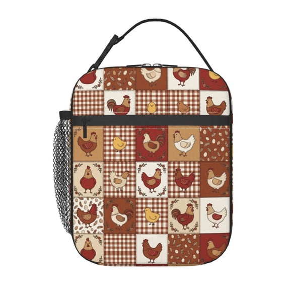 Chicken Lunch Box Insulated Lunch Bag, Reusable High Capacity Thermal Tote, Leakproof Cooler Bag For Women Men Work Travel Picnic Office