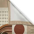 thumbnail image 2 of Ambesonne Monstera Kitchen Curtains, Abstract Mid Century Boho, 55"x39", Redwood Beige and Black, 2 of 3