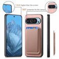 thumbnail image 6 of Allytechgroup 2 in 1 Detachable Wallet Case for Google Pixel 9 Pro XL, [Thin & Light] [Compatible with MagSafe] Luxury PU Leather Card Holder Soft Bumper Shockproof Anti-Scratch Magnetic Case, Pink, 6 of 9