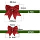 thumbnail image 2 of 5PCS Lazo de Cinta Navideña 24 cm Lazos Navideños de Gran Tamaño Cinta Pajaritas Adornos Decoración Navideña para Árboles de Navidad Envoltura de Regalos Guirnalda de Árbol de Navidad Coche Boda Rojo, 2 of 7