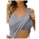 thumbnail image 1 of Camiseta sin mangas con sujetador incorporado para mujer, tirantes ajustables, color liso, prenda básica - M-XXL, 1 of 5