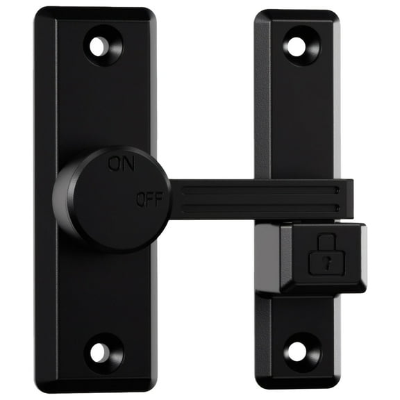 90/180 Degree Universal Barn Door Lock Latch, Aluminum Alloy Home Security Door Lock with Screws, Slide Lock for Sliding Doors