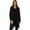 Black, variant on Women's Plus Size Hooded Toggle Wool Coat