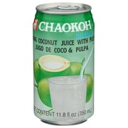 Chaokoh Young Coconut Juice with Pulp, 11.8 fl oz, 1 Count Can